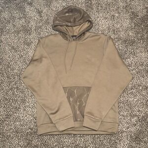 Saints Studio Taupe Crochet Backed Hoodie Mens Size Large Tan Designer